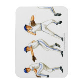 Baseball-Pitching-Technik, mehrere Bilder Magnet (Vertikal)