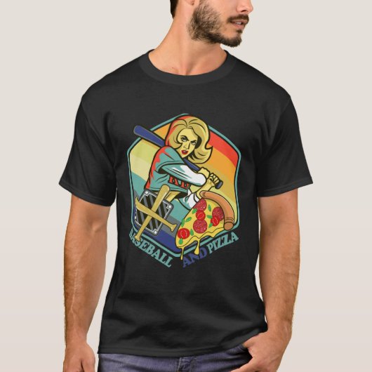 Baseball & Pizza Inning Strike Italian Pasta for T-Shirt (Vorderseite)
