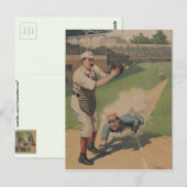 Baseball-Plakat Postkarte (Vorne/Hinten)