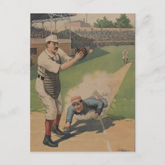 Baseball-Plakat Postkarte (Vorderseite)