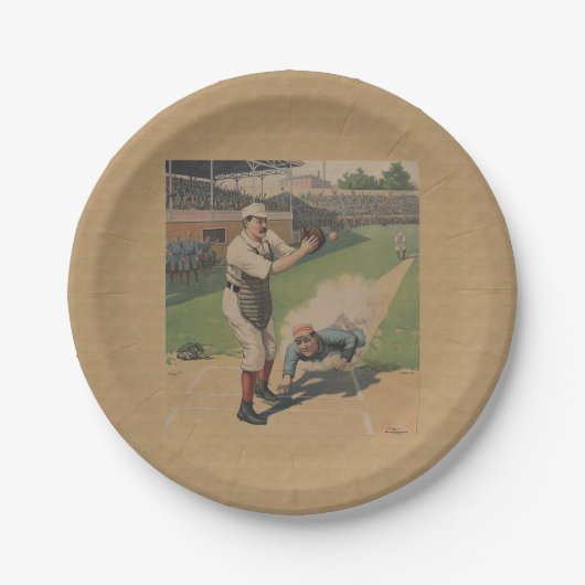 Baseball-Plakatpapier Pappteller (Vorderseite)