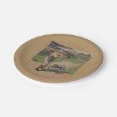 Baseball-Plakatpapier Pappteller (Schrägansicht)