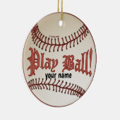 Baseball Play Ball Keramik Ornament (Rechts)