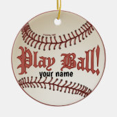 Baseball Play Ball Keramik Ornament (Vorne)
