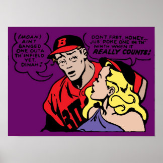 Baseball Playa und sein Mädchen Poster