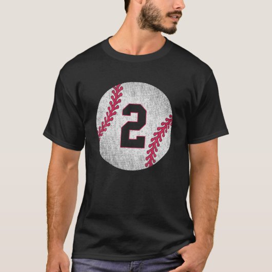 Baseball Player 2Nd Birthday Baseball Jersey 2 Yea T-Shirt (Vorderseite)