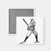Baseball Player 3 Magnet (Vorderseite/Rückseite)