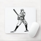 Baseball Player 3 Mousepad (Mit Mouse)
