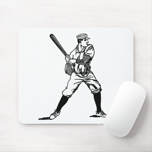 Baseball Player 3 Mousepad (Mit Mouse)