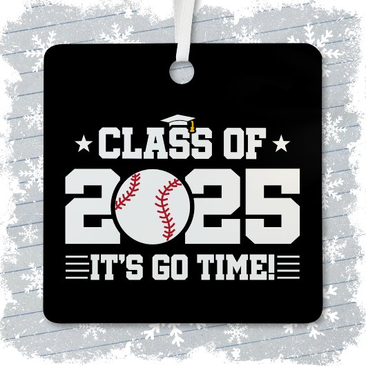 Baseball Player Abschluss Class of 2025 Senior Ornament Aus Metall