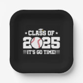 Baseball Player Abschluss Class of 2025 Senior Pappteller (Vorderseite)
