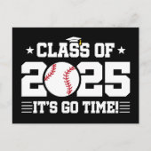Baseball Player Abschluss Class of 2025 Senior Postkarte (Vorderseite)