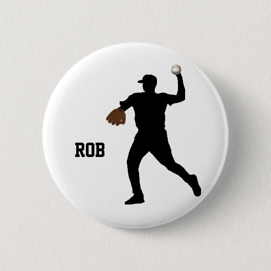 Baseball-Player-Abzeichen Button (Vorderseite)