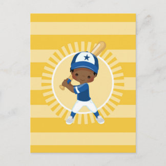 Baseball Player - Afroamerikanischer Junge Postkarte