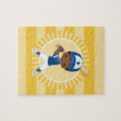 Baseball Player - Afroamerikanischer Junge Puzzle (Horizontal)