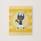 Baseball Player - Afroamerikanischer Junge Puzzle (Vertikal)