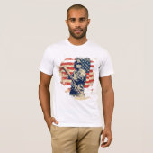Baseball Player American Flag T-Shirt (Vorne ganz)