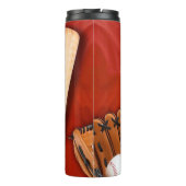 Baseball-Player-Ausrüstung für nahes Foto Thermosbecher (Rückseite)