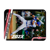 Baseball Player Benutzerdefiniert rot Magnet (Horizontal)