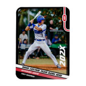 Baseball Player Benutzerdefiniert rot Magnet (Vertikal)