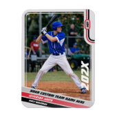 Baseball Player Benutzerdefiniert rot Magnet (Vertikal)