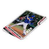 Baseball Player Benutzerdefiniert rot Magnet (Linke Seite)