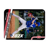 Baseball Player Benutzerdefiniert rot Magnet (Horizontal)