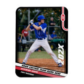 Baseball Player Benutzerdefiniert rot Magnet (Vertikal)