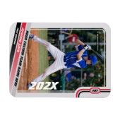 Baseball Player Benutzerdefiniert rot Magnet (Horizontal)