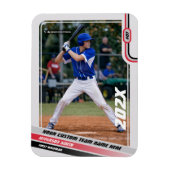 Baseball Player Benutzerdefiniert rot Magnet (Vertikal)