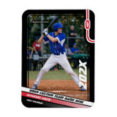Baseball Player Benutzerdefiniert rot Magnet (Vertikal)