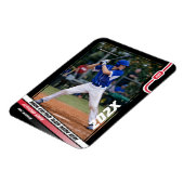 Baseball Player Benutzerdefiniert rot Magnet (Linke Seite)