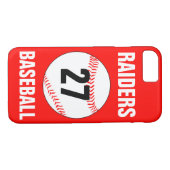 Baseball-Player - benutzerdefinierter Jersey-Numme Case-Mate iPhone Hülle (Rückseite (Horizontal))