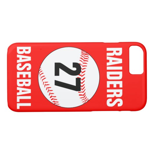 Baseball-Player - benutzerdefinierter Jersey-Numme Case-Mate iPhone Hülle (Rückseite (Horizontal))