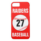 Baseball-Player - benutzerdefinierter Jersey-Numme Case-Mate iPhone Hülle (Rückseite)