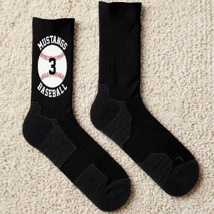 Baseball Player Benutzerdefinierter Teamname und A Socken