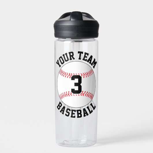 Baseball Player Benutzerdefinierter Teamname und J Trinkflasche (Vorderseite)