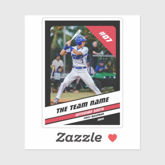 Baseball Player Benutzerdefiniertes Geschenk Schwa Aufkleber (Blatt)