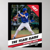 Baseball Player Benutzerdefiniertes Geschenk Schwa Poster (Vorne)