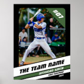 Baseball Player Benutzerdefiniertes Geschenk Schwa Poster (Vorne)