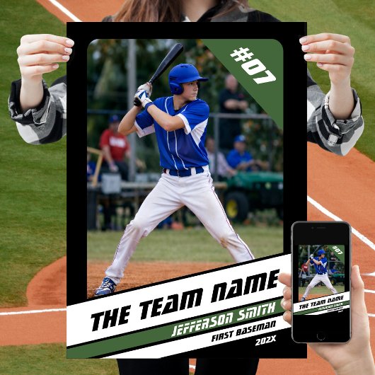 Baseball Player Benutzerdefiniertes Geschenk Schwa Poster