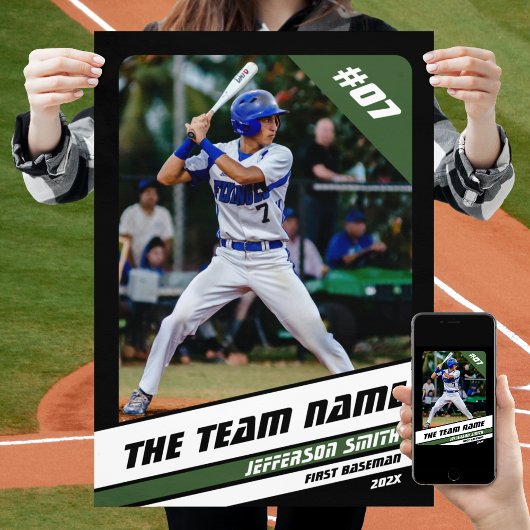 Baseball Player Benutzerdefiniertes Geschenk Schwa Poster