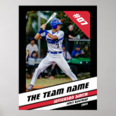 Baseball Player Benutzerdefiniertes Geschenk Schwa Poster (Vorne)