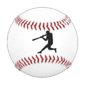 Baseball-Player-Bild auf Baseball (Rückseite)
