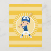 Baseball Player - Blonde Boy Postkarte (Vorderseite)