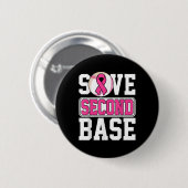 Baseball Player Breast Cancer Awaren der zweiten B Button (Vorne & Hinten)