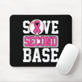 Baseball Player Breast Cancer Awaren der zweiten B Mousepad (Mit Mouse)