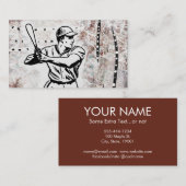 Baseball Player Business Cards - Braun Weiß Visitenkarte (Vorne/Hinten)