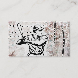 Baseball Player Business Cards - Braun Weiß Visitenkarte