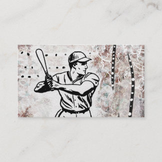 Baseball Player Business Cards - Braun Weiß Visitenkarte